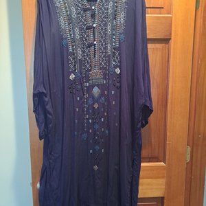 Johnny Was Biya Deep Purple Caftan